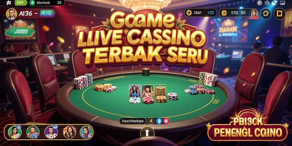 Screenshot gameplay Live Casino API36 yang menunjukkan dealer langsung.