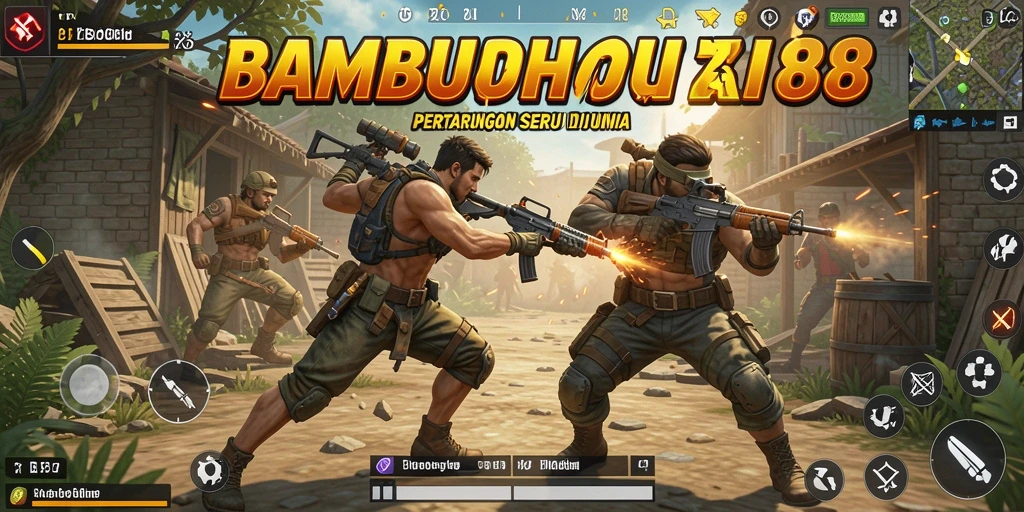 Screenshot dari gameplay Battle Royale yang menegangkan di BAMBUHOKI88.