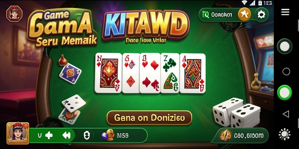 Tampilan seru dari gameplay Domino di KITAWD.