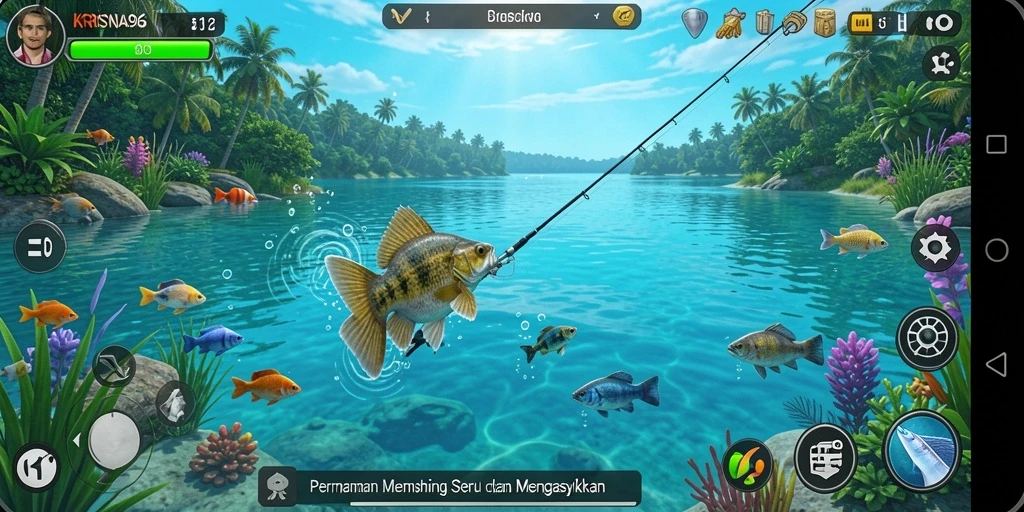 Tangkapan ikan yang menakjubkan dalam permainan KRISNA96.