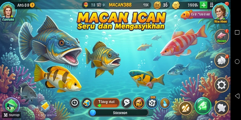 Tampilan menarik dari gameplay Tembak Ikan di MACAN388.