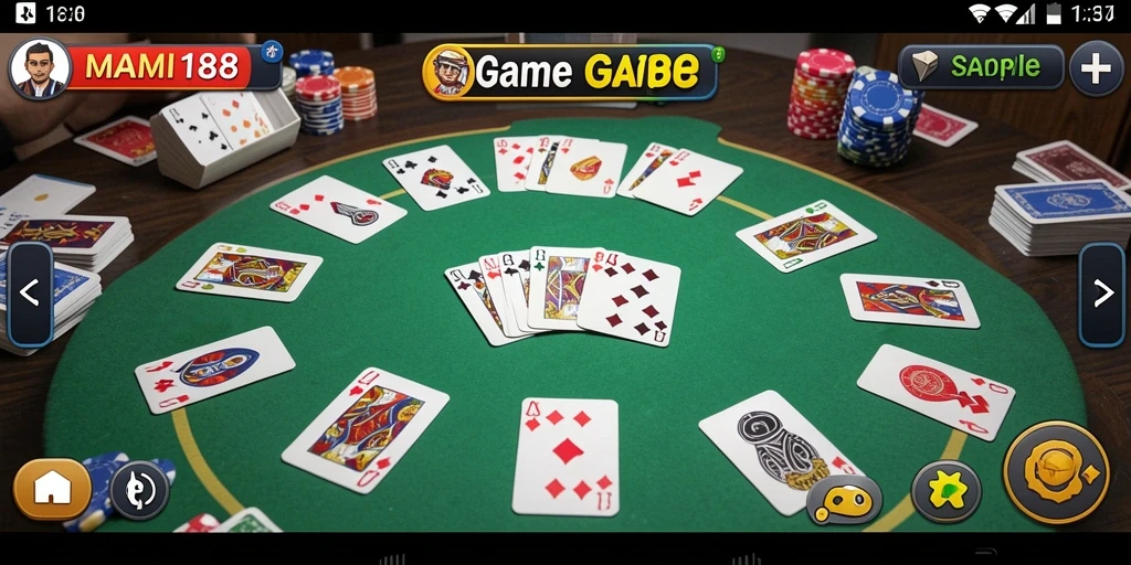 Tampilan menarik dari gameplay Gaple MAMI188.