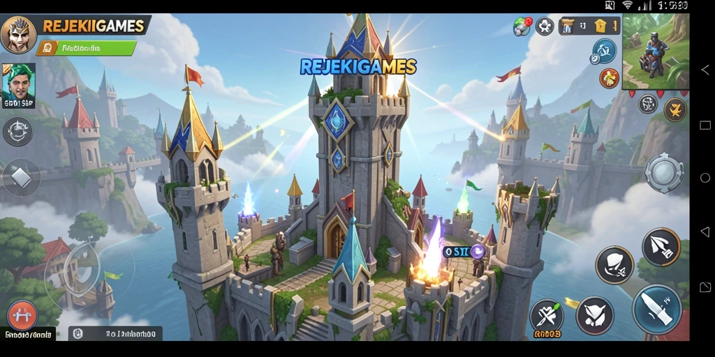 Tampilan gameplay seru dari REJEKIGAMES di medan tempur Tower Defense.