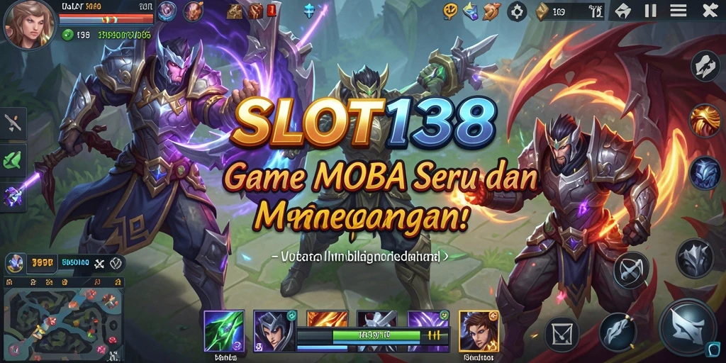 Screenshot memperlihatkan gameplay MOBA yang intens dan seru.